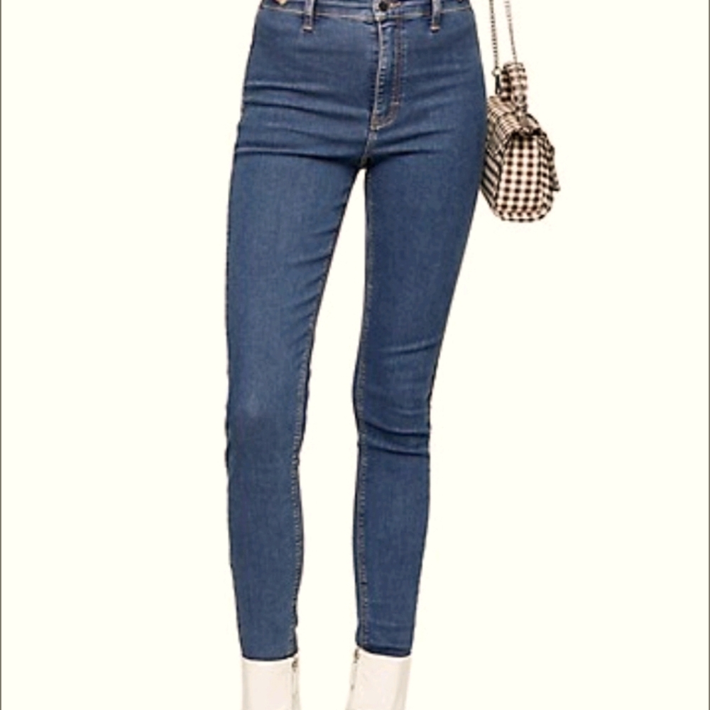 Topshop - joni jeans navy